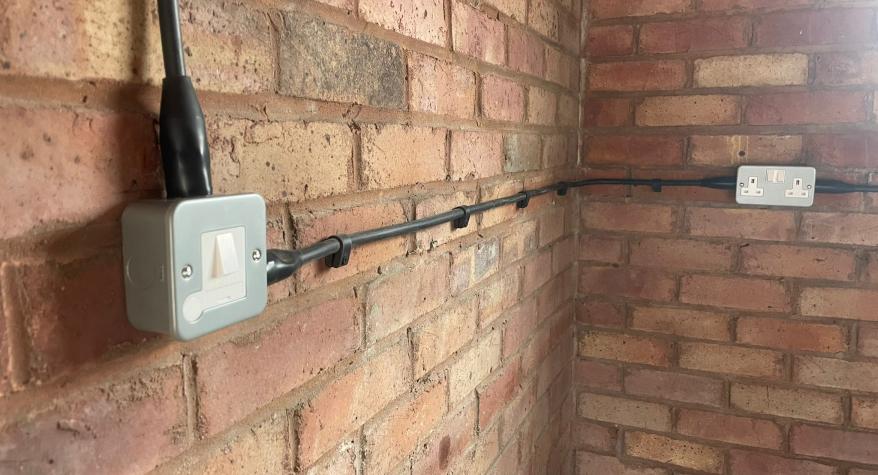 Garage sockets installed by Two Moors Electrical, Devon
