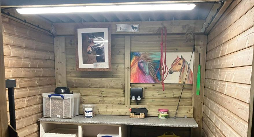 Horse stable socket installed by Two Moors Electrical, Devon