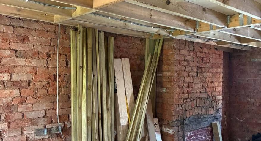 First-fix electrical installation on a refurbishment in Tiverton