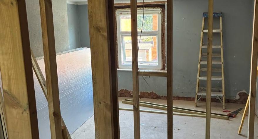 First-fix electrical installation on a refurbishment in Tiverton